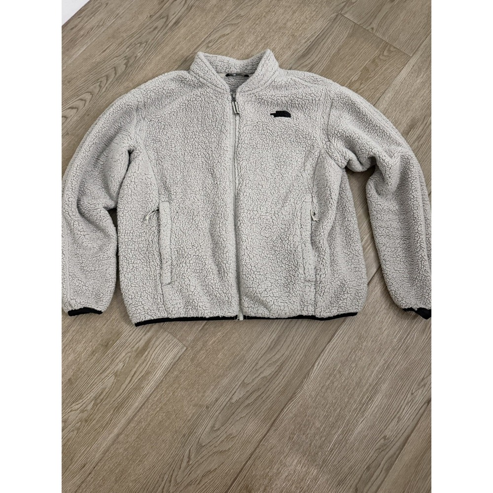 The North Face Osito Bomber Jacket Womens Extra Large Beige Fleece Full Zip